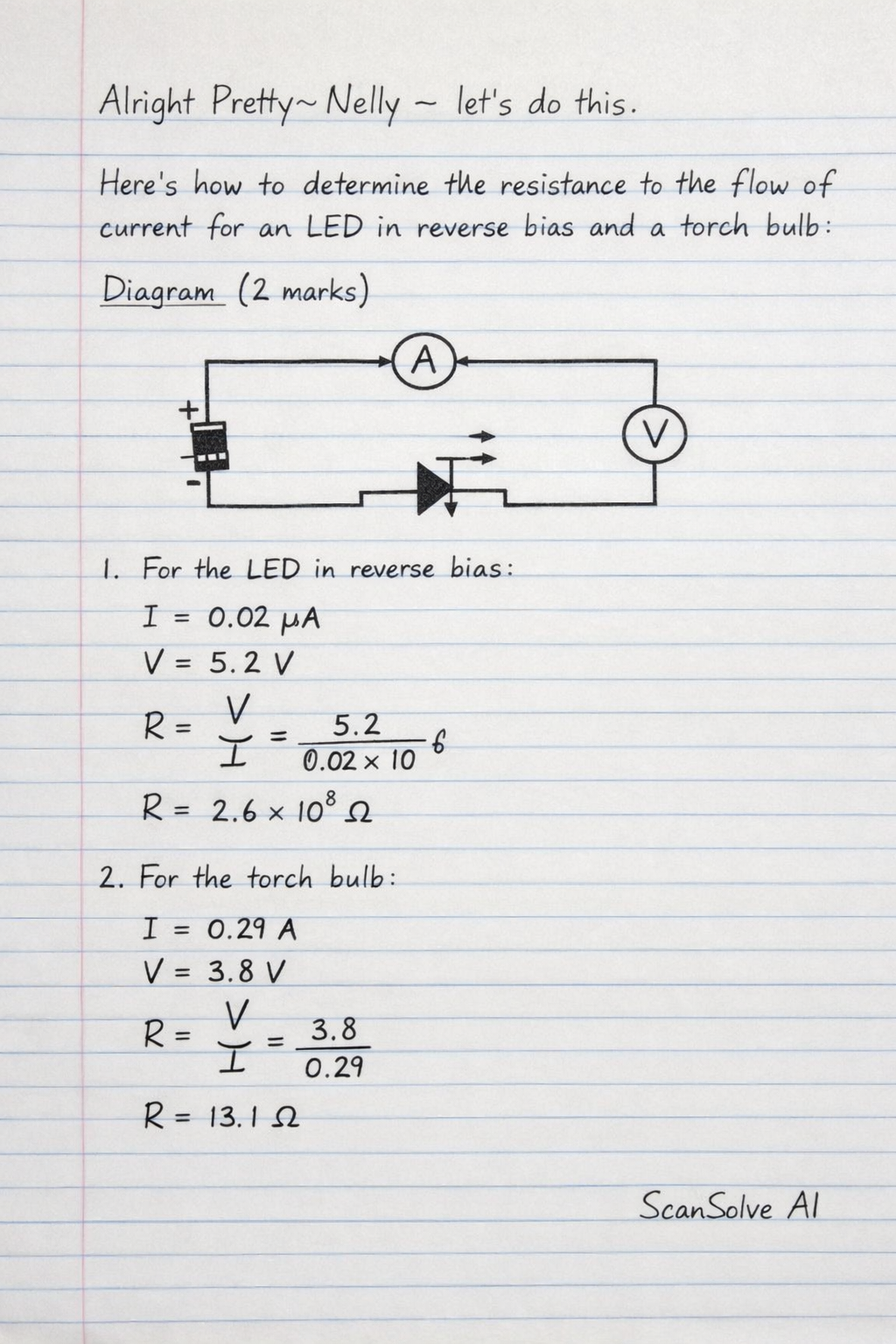 Handwritten step-by-step solution preview