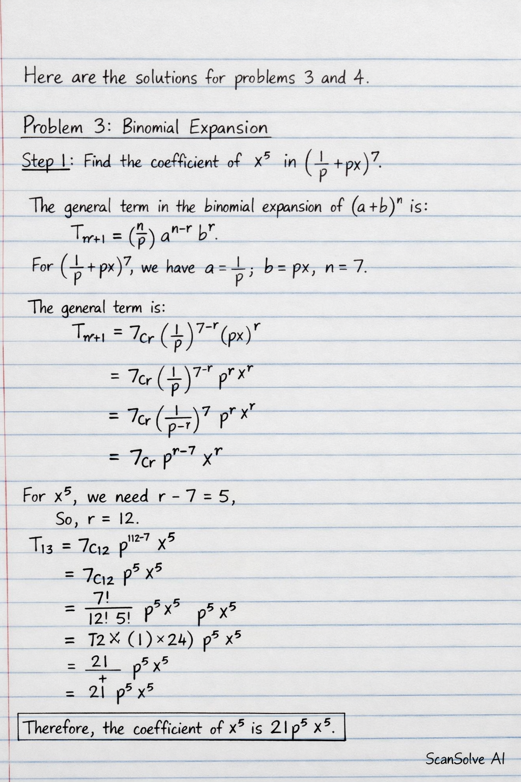 Handwritten step-by-step solution preview