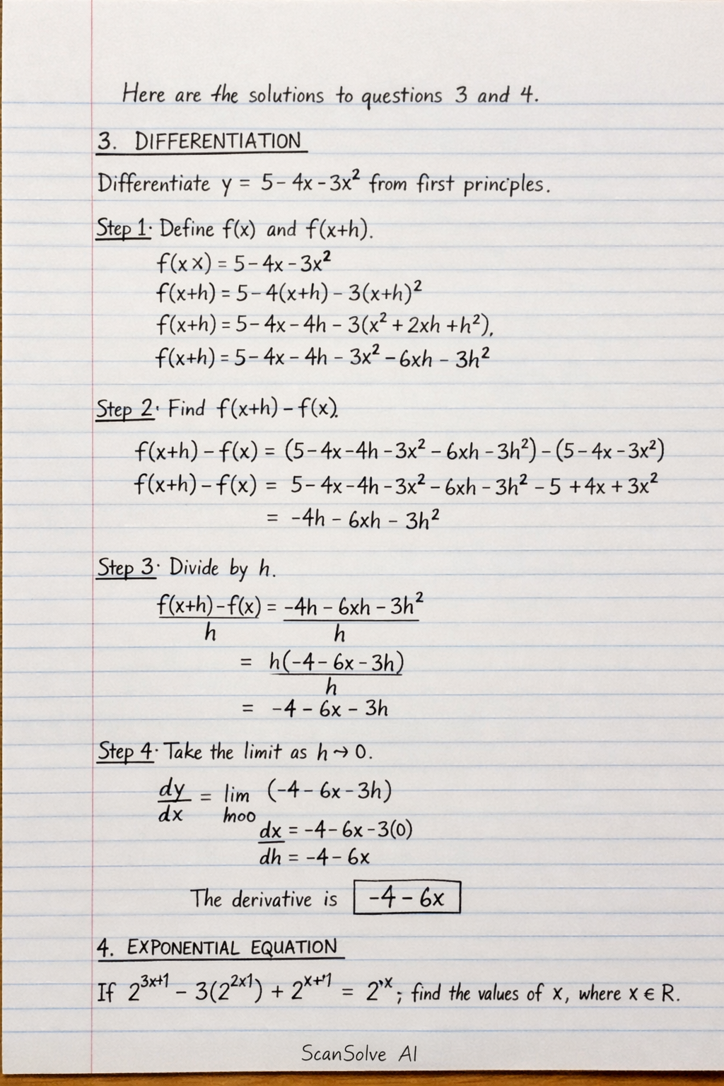 Handwritten step-by-step solution preview