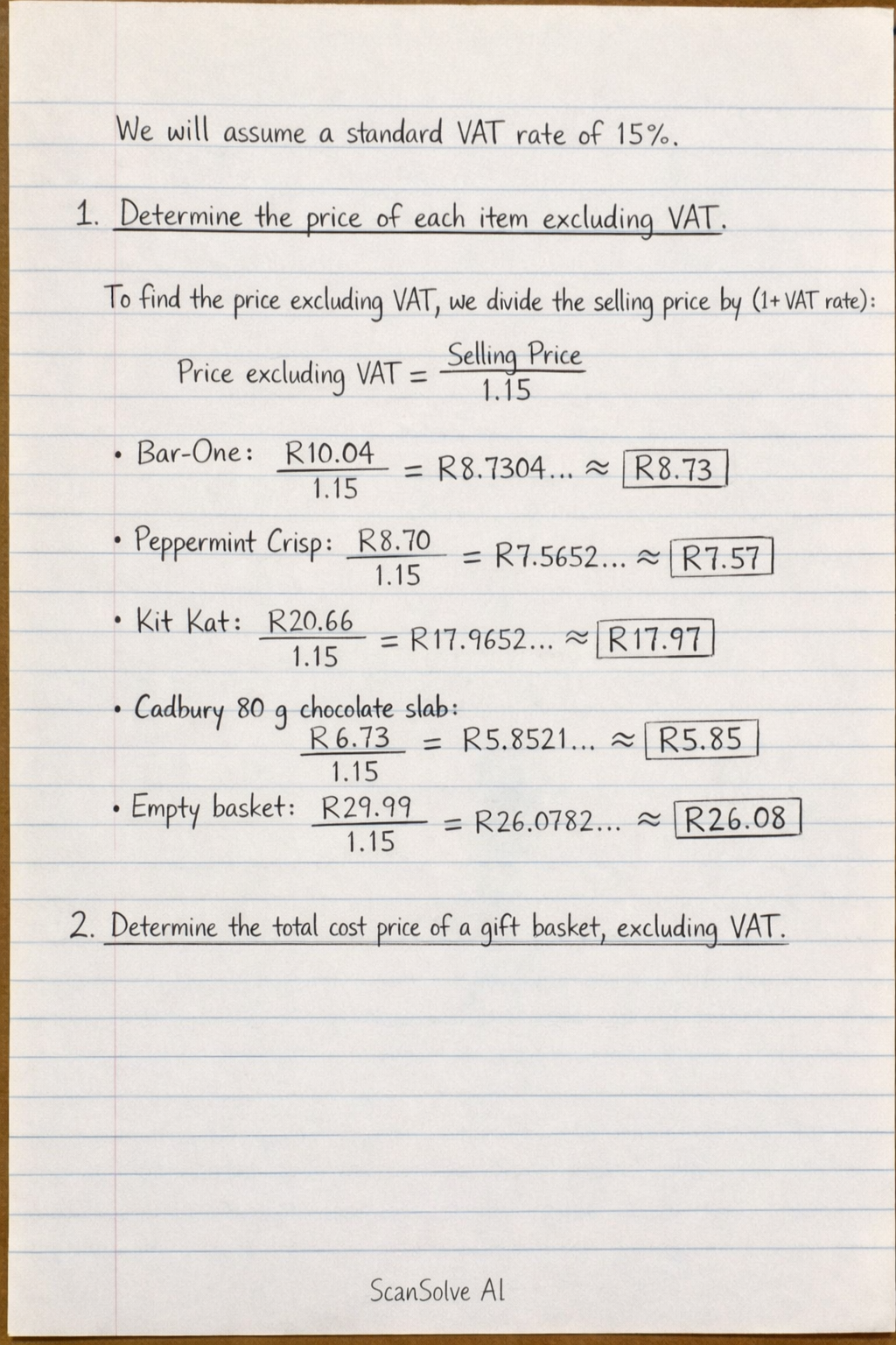 Handwritten step-by-step solution preview