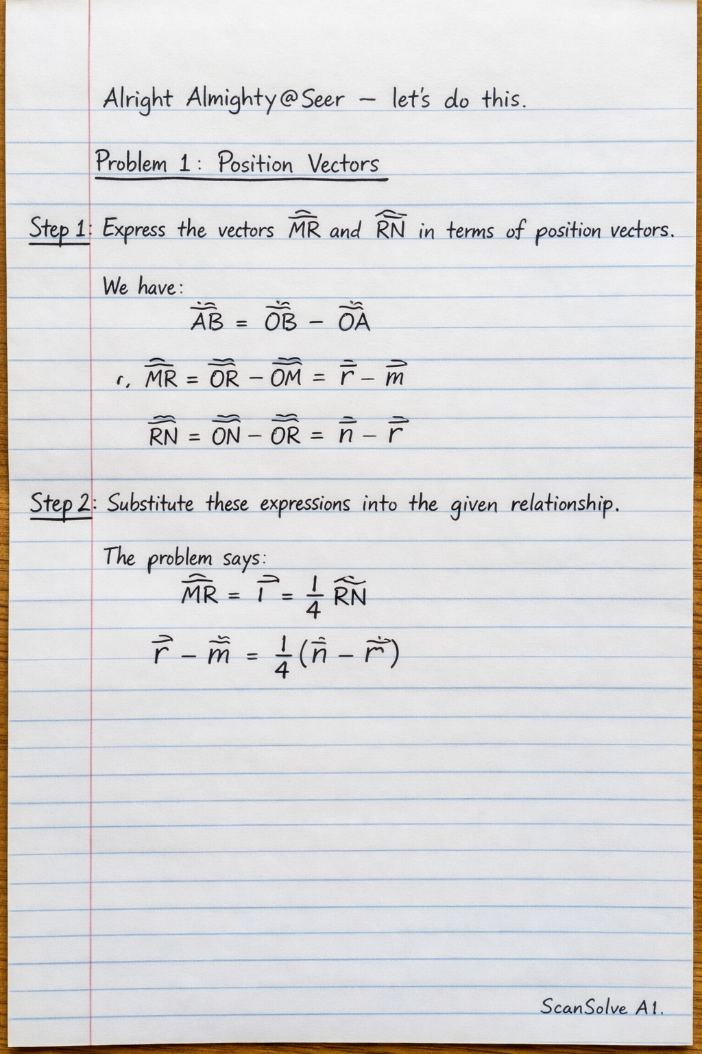 Handwritten step-by-step solution preview