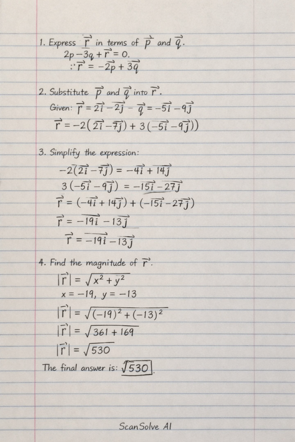 Handwritten step-by-step solution preview
