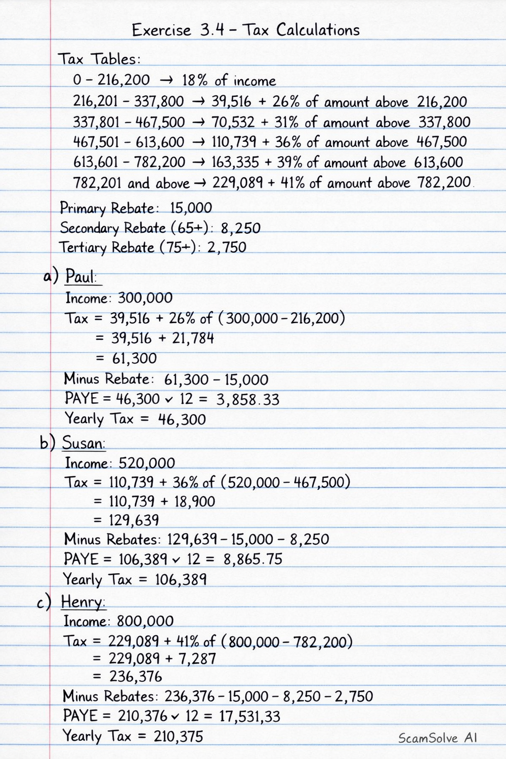 Handwritten step-by-step solution preview
