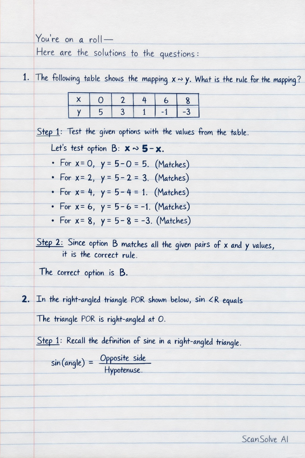 Handwritten step-by-step solution preview
