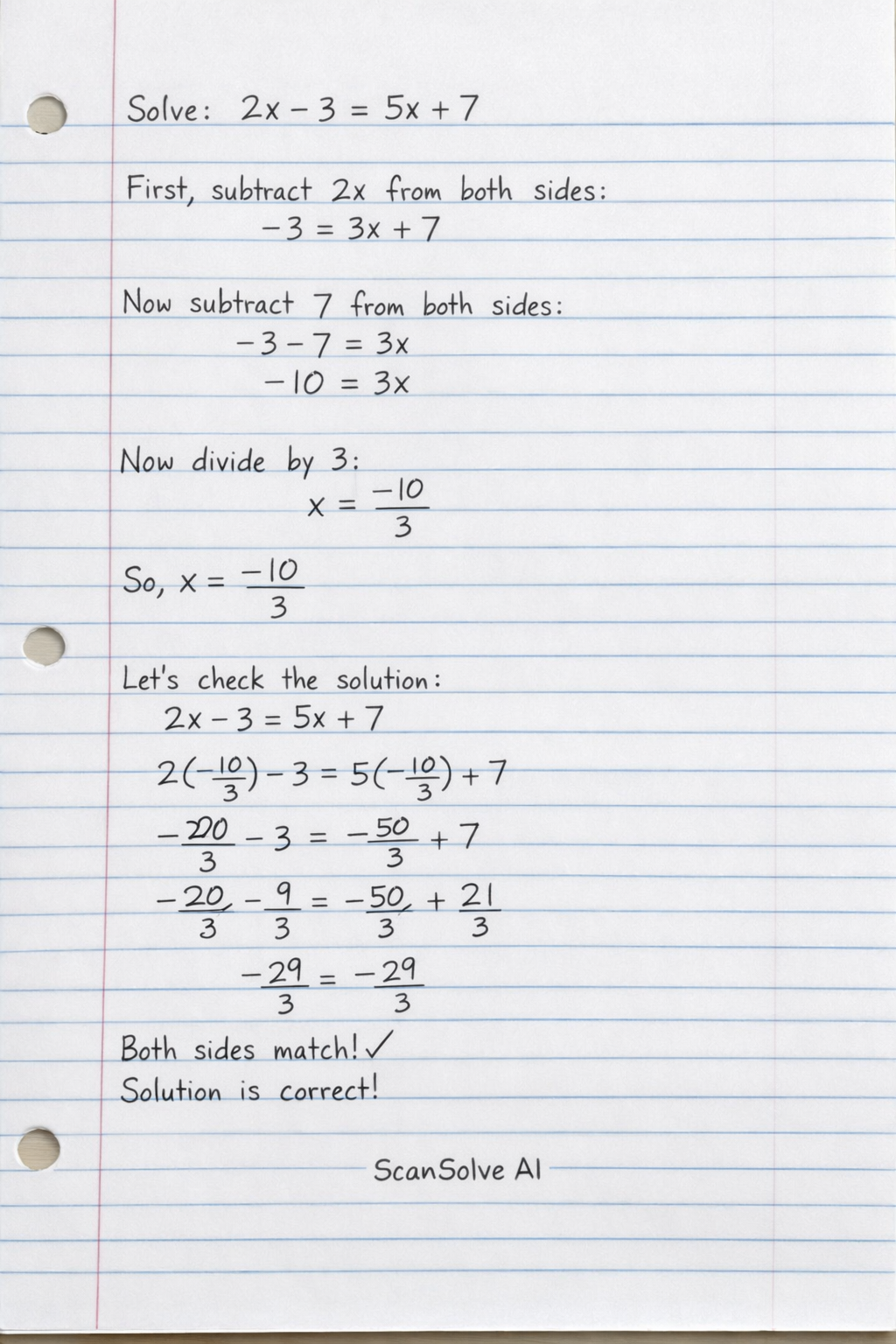 Handwritten step-by-step solution preview