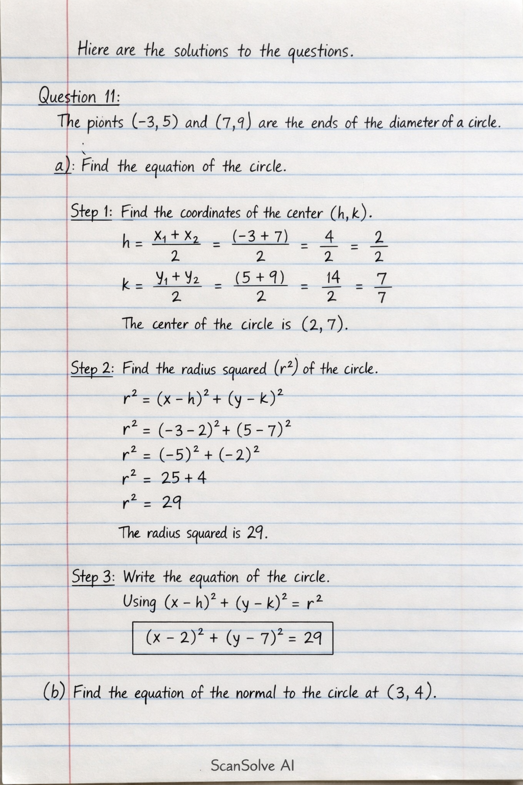 Handwritten step-by-step solution preview