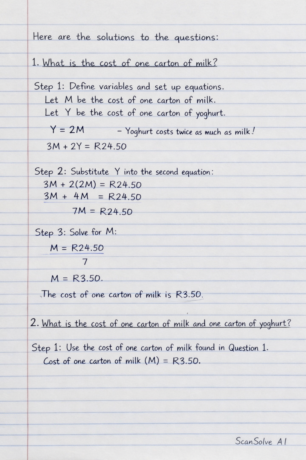 Handwritten step-by-step solution preview