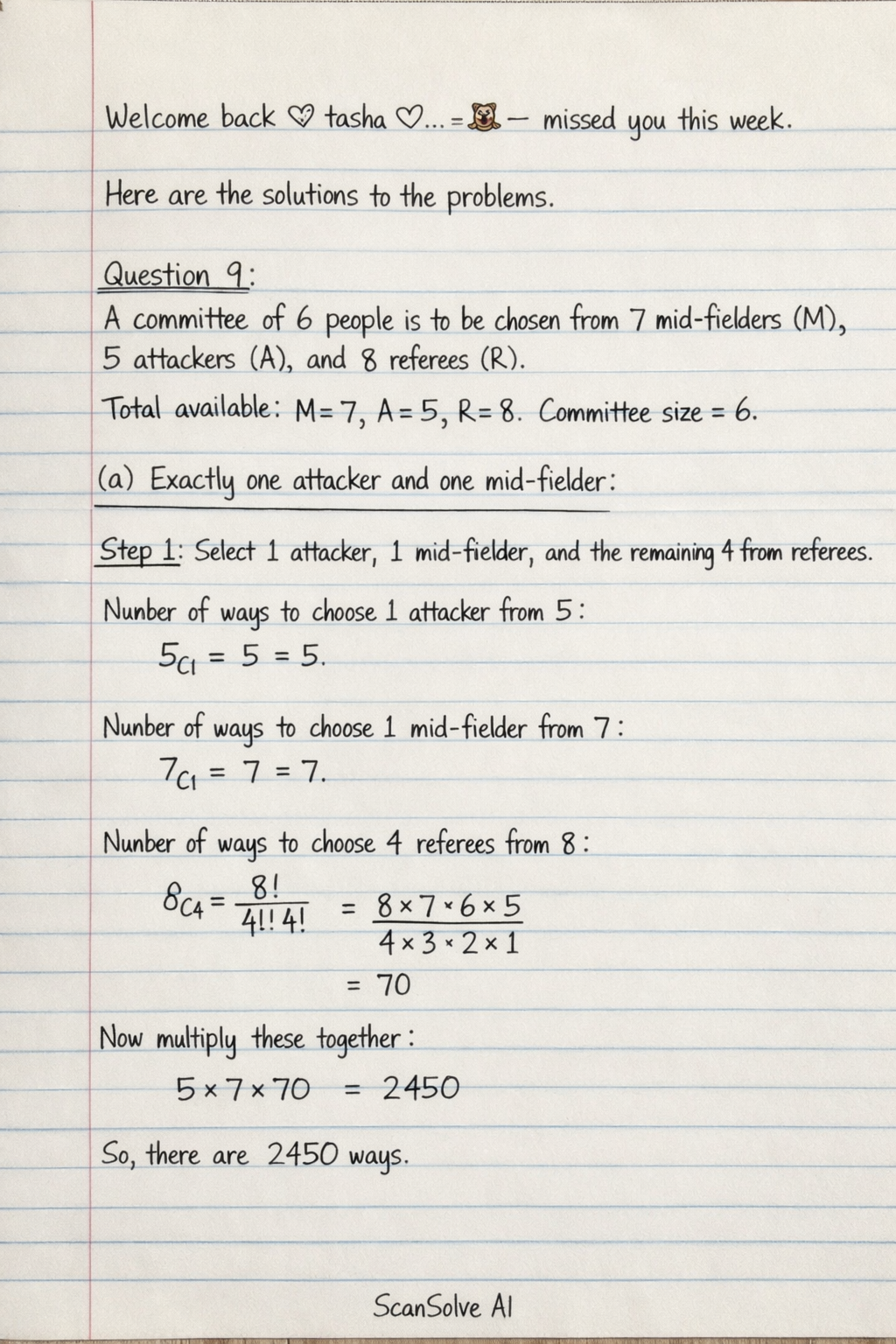 Handwritten step-by-step solution preview