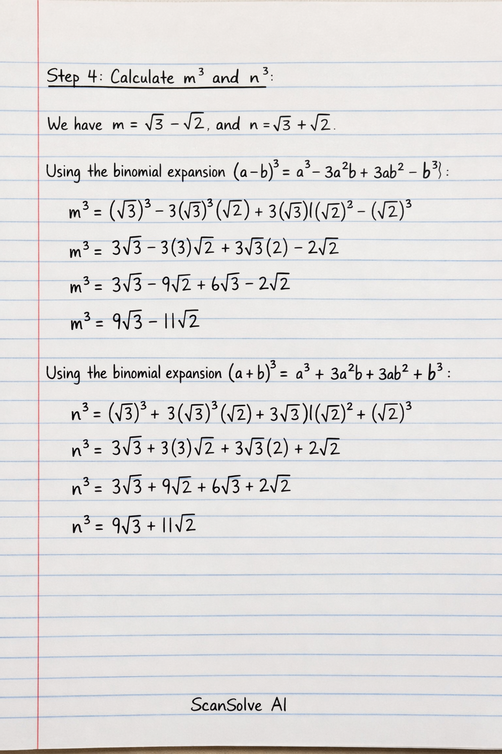 Handwritten step-by-step solution preview
