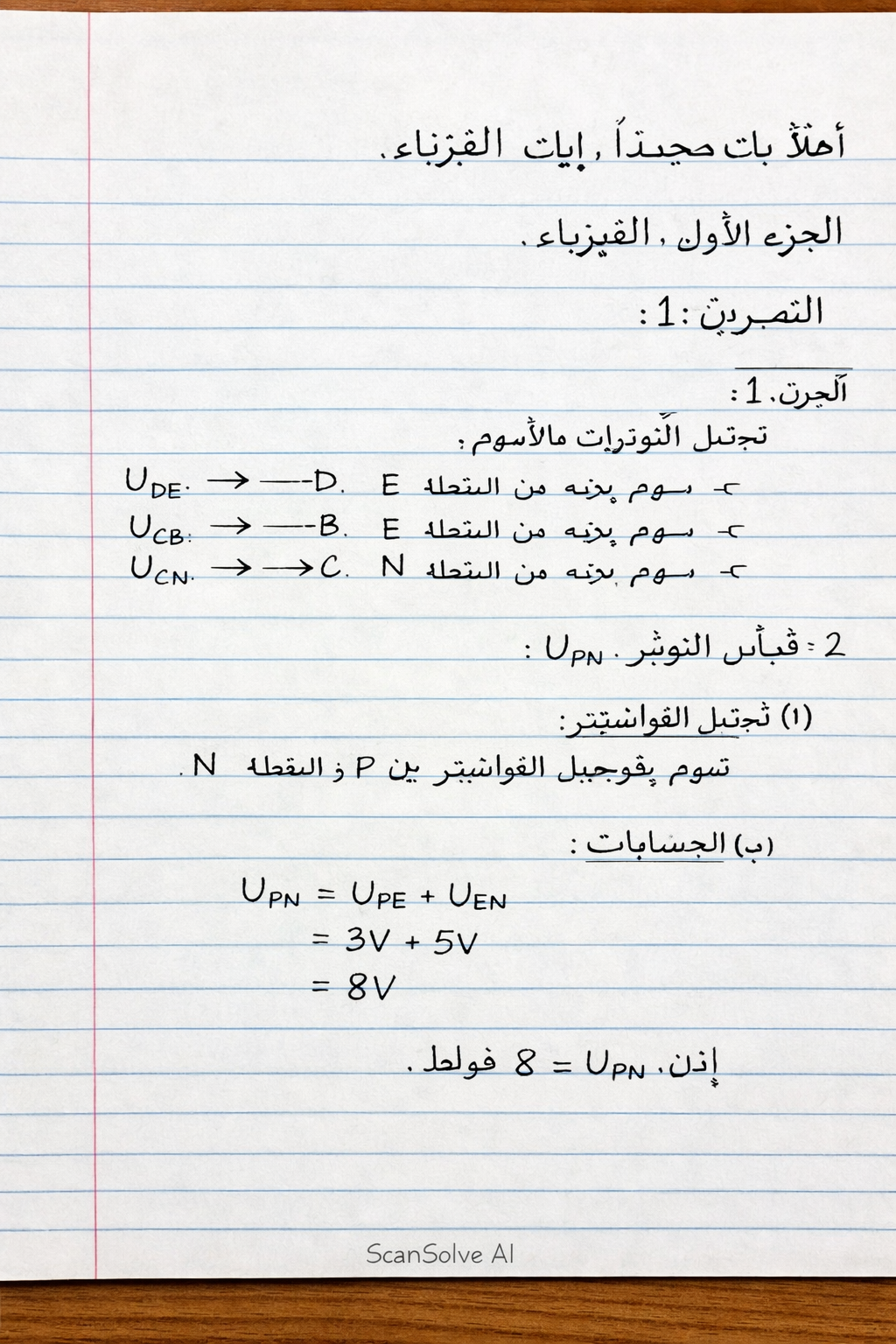 Handwritten step-by-step solution preview