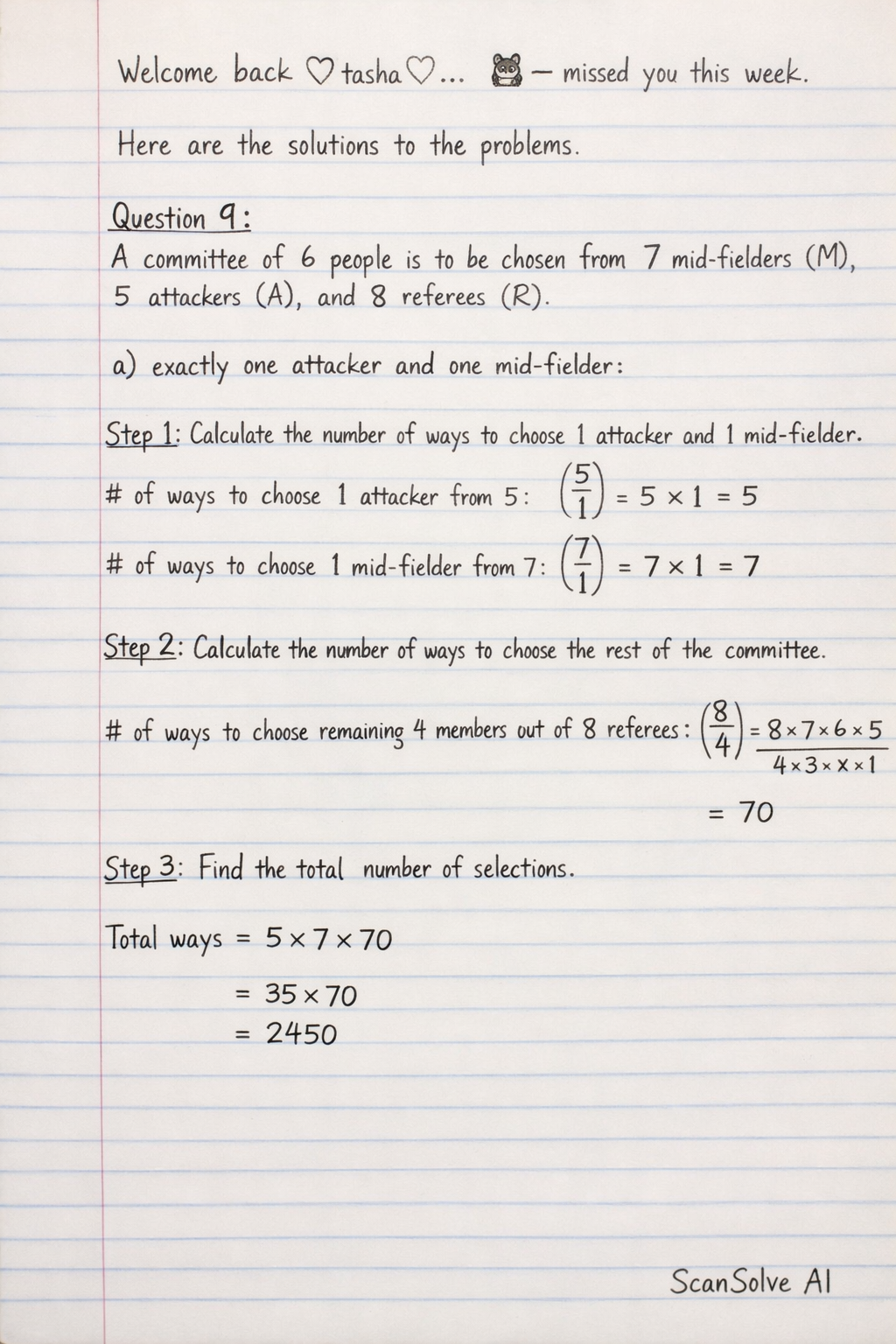Handwritten step-by-step solution preview