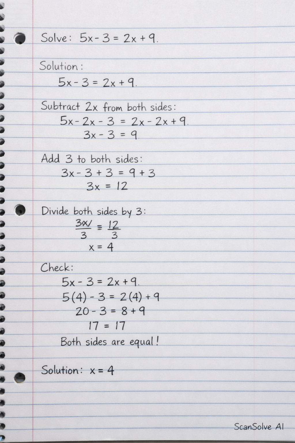 Handwritten step-by-step solution preview