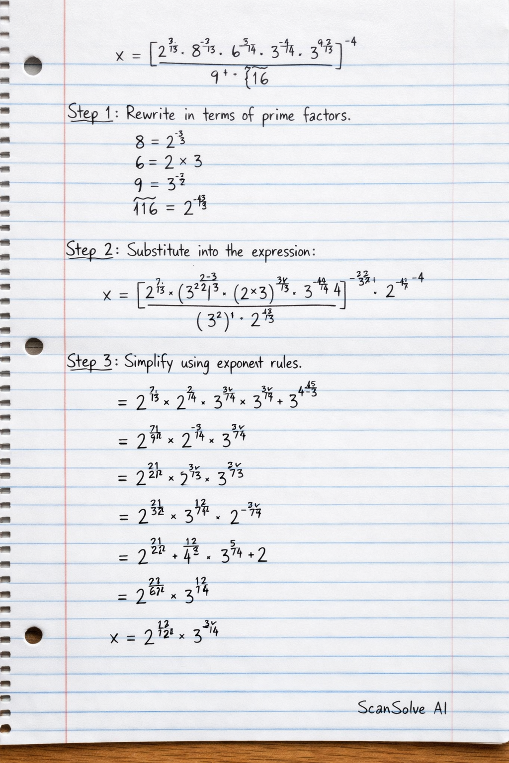 Handwritten step-by-step solution preview