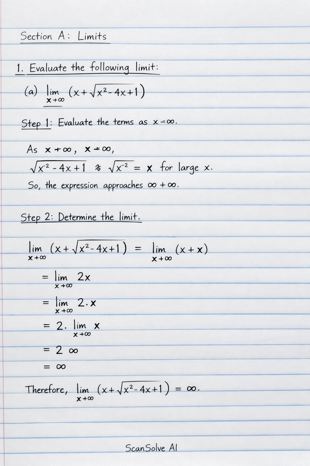 Handwritten step-by-step solution preview