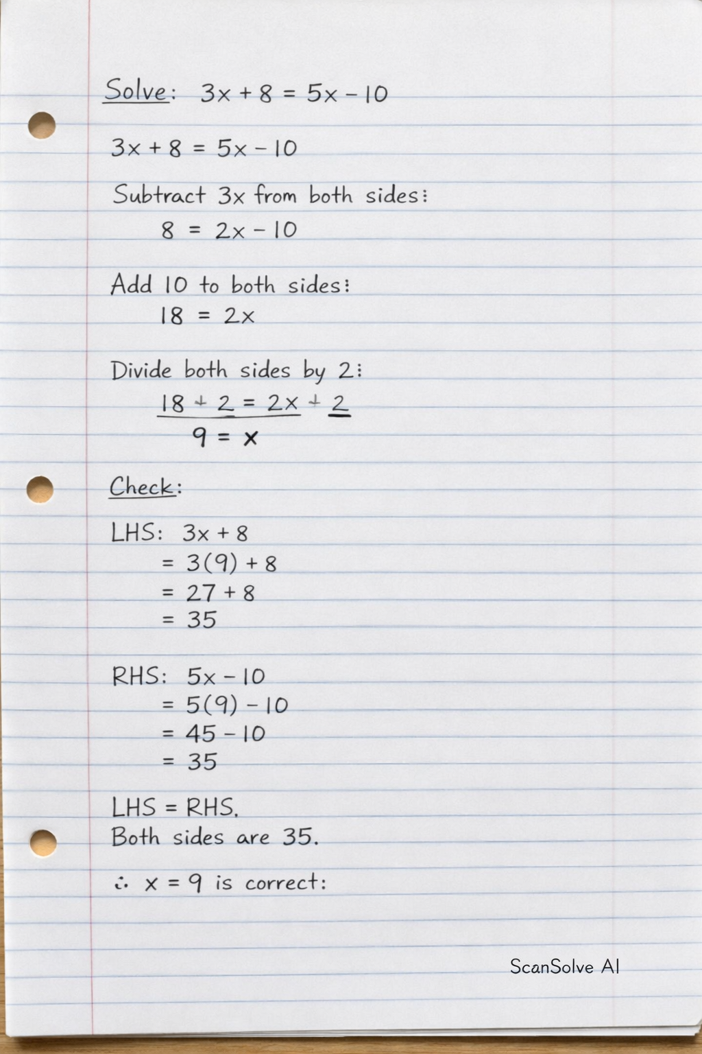 Handwritten step-by-step solution preview