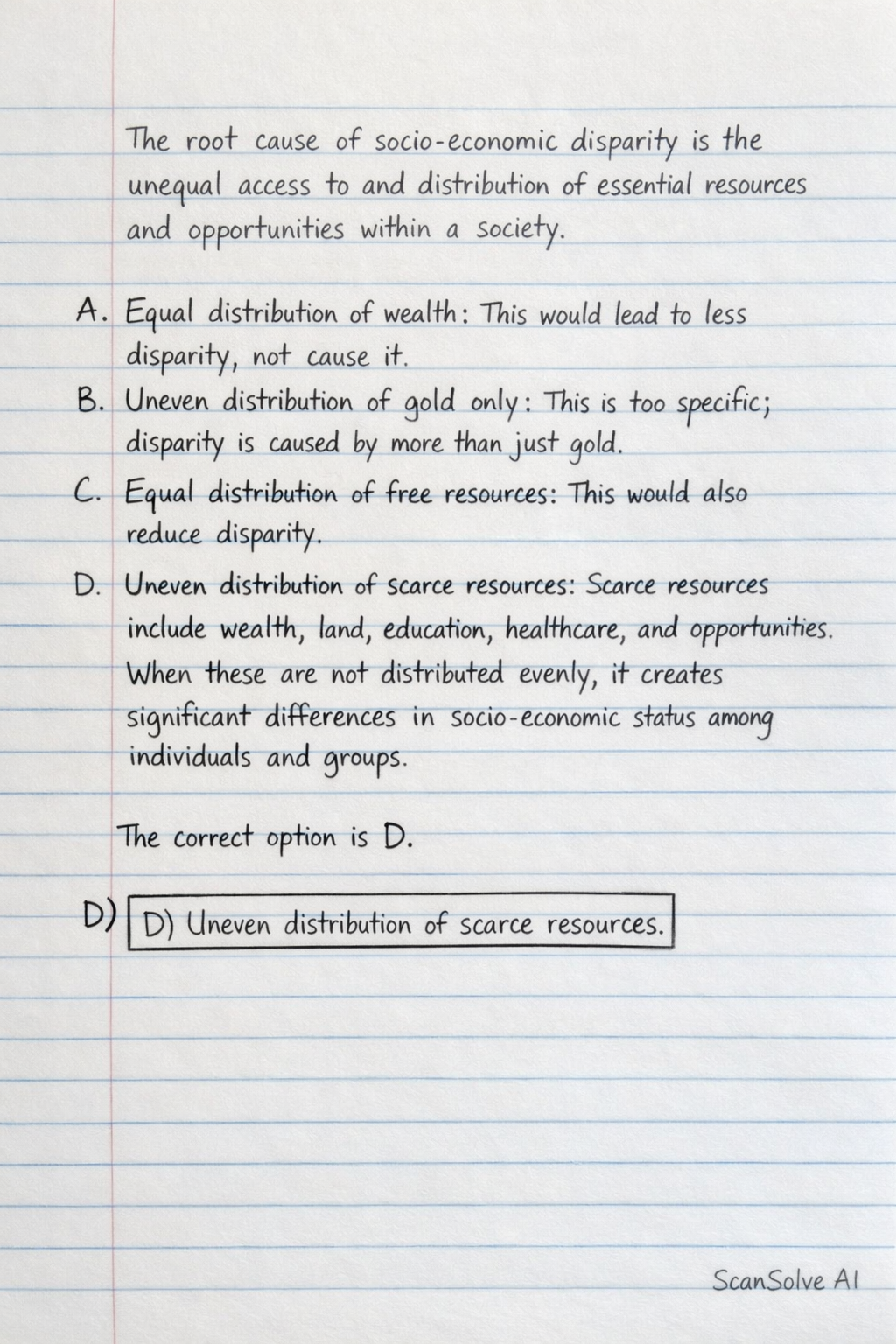 Handwritten step-by-step solution preview