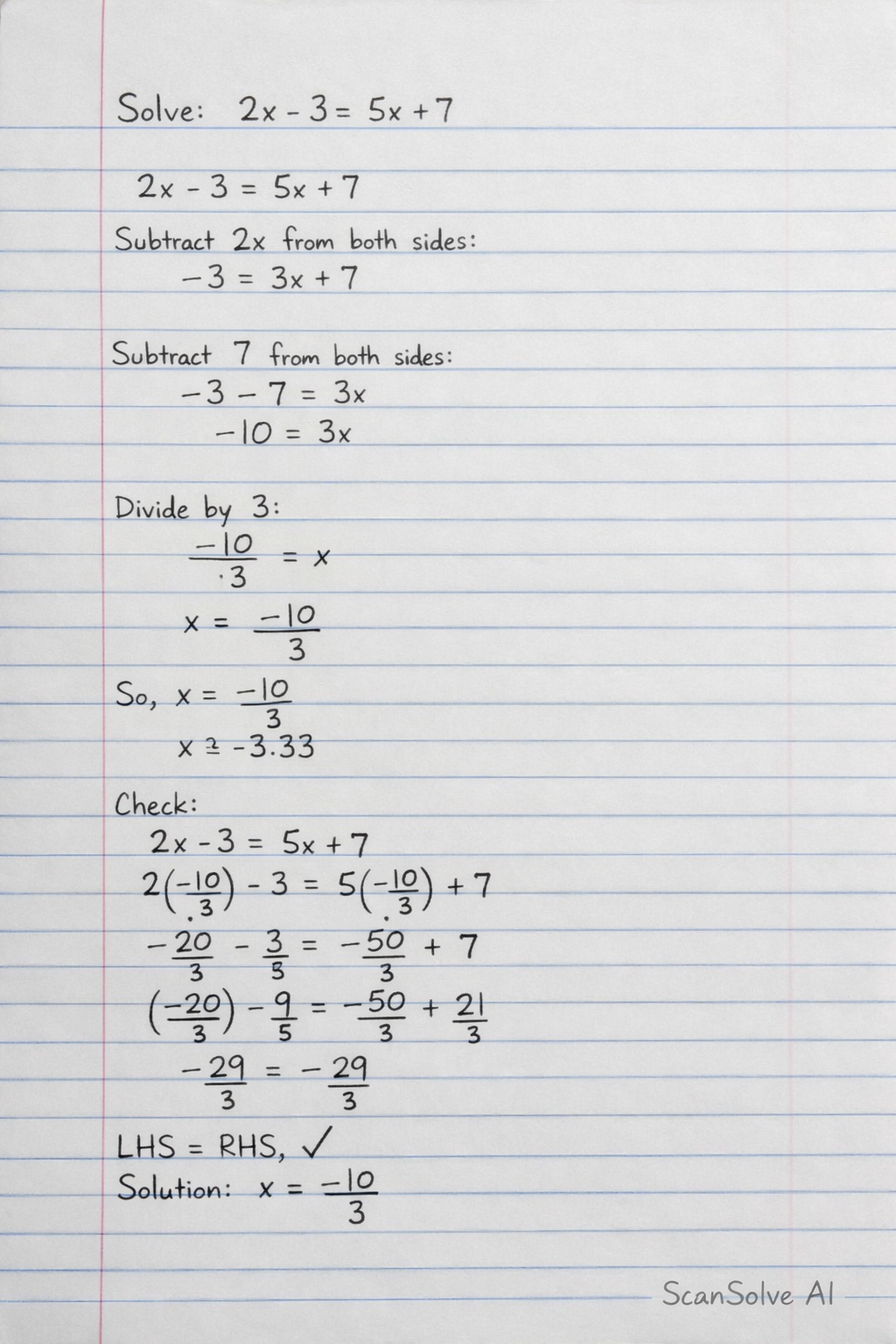 Handwritten step-by-step solution preview