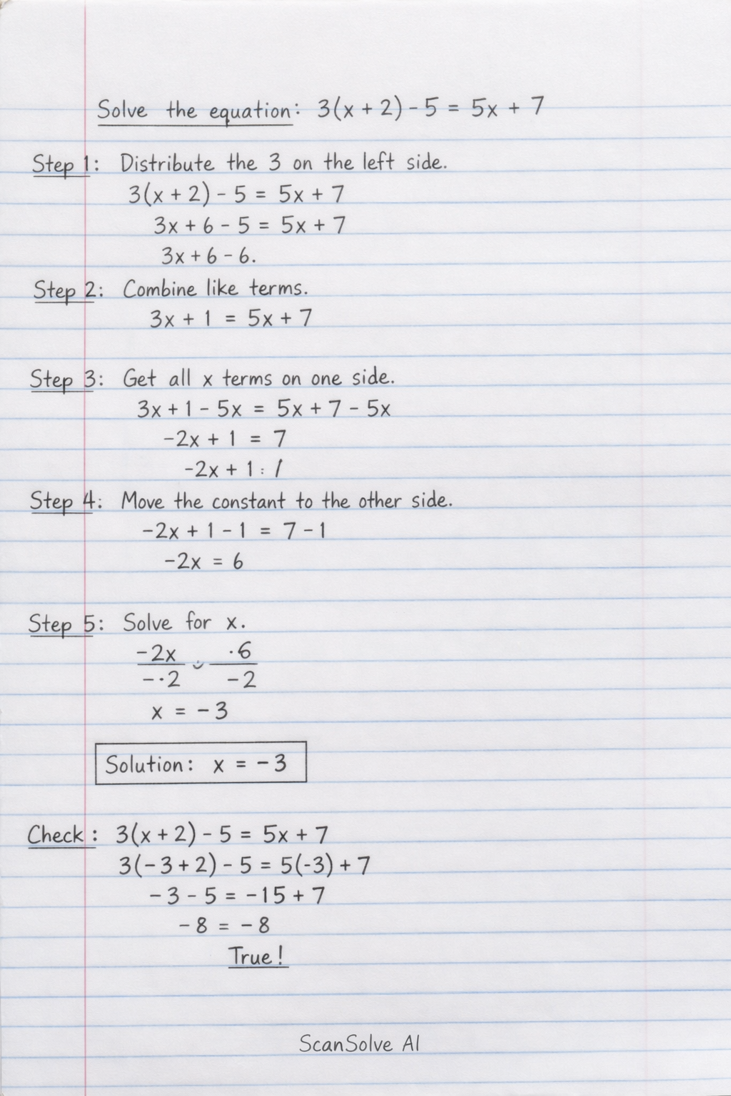 Handwritten step-by-step solution preview