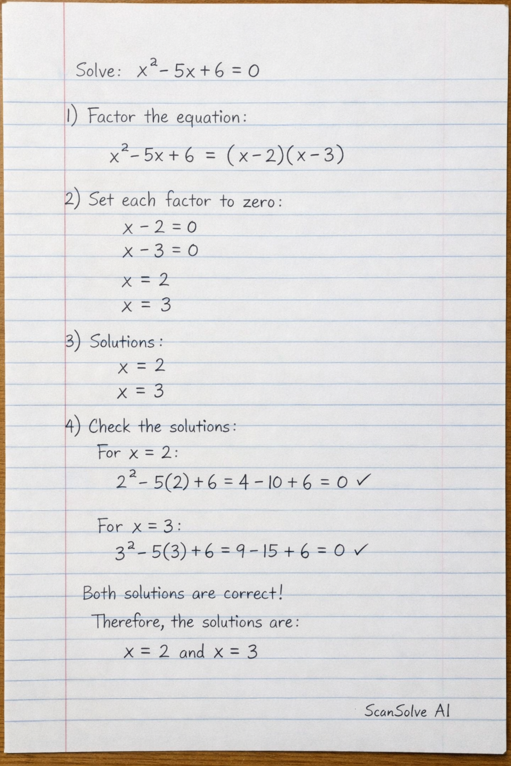 Handwritten step-by-step solution preview
