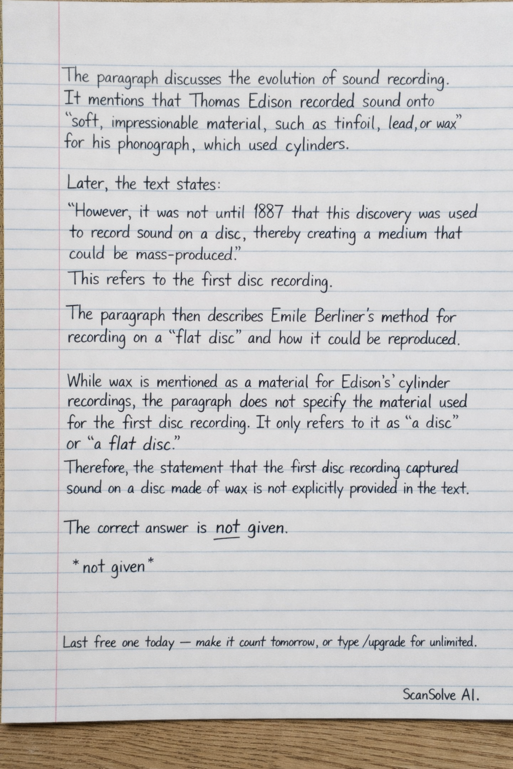 Handwritten step-by-step solution preview