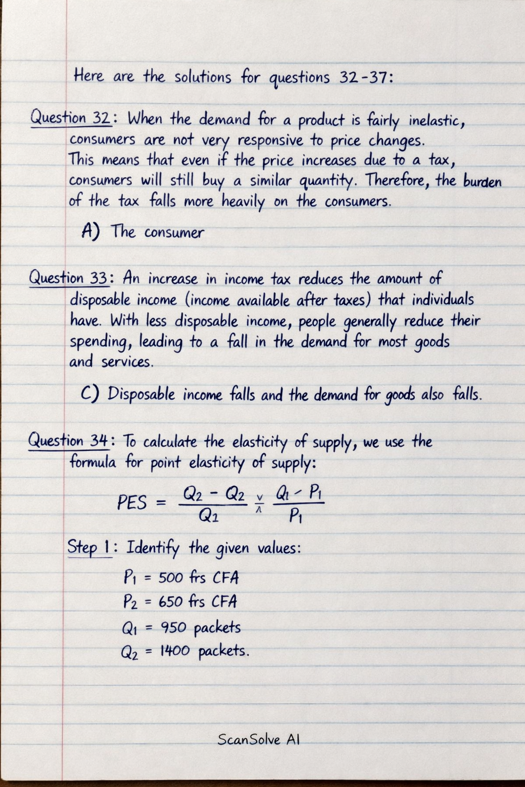 Handwritten step-by-step solution preview