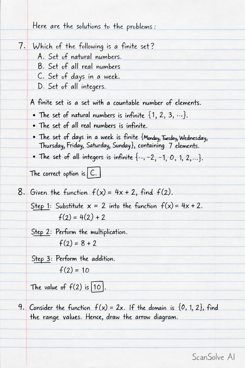 Handwritten step-by-step solution preview