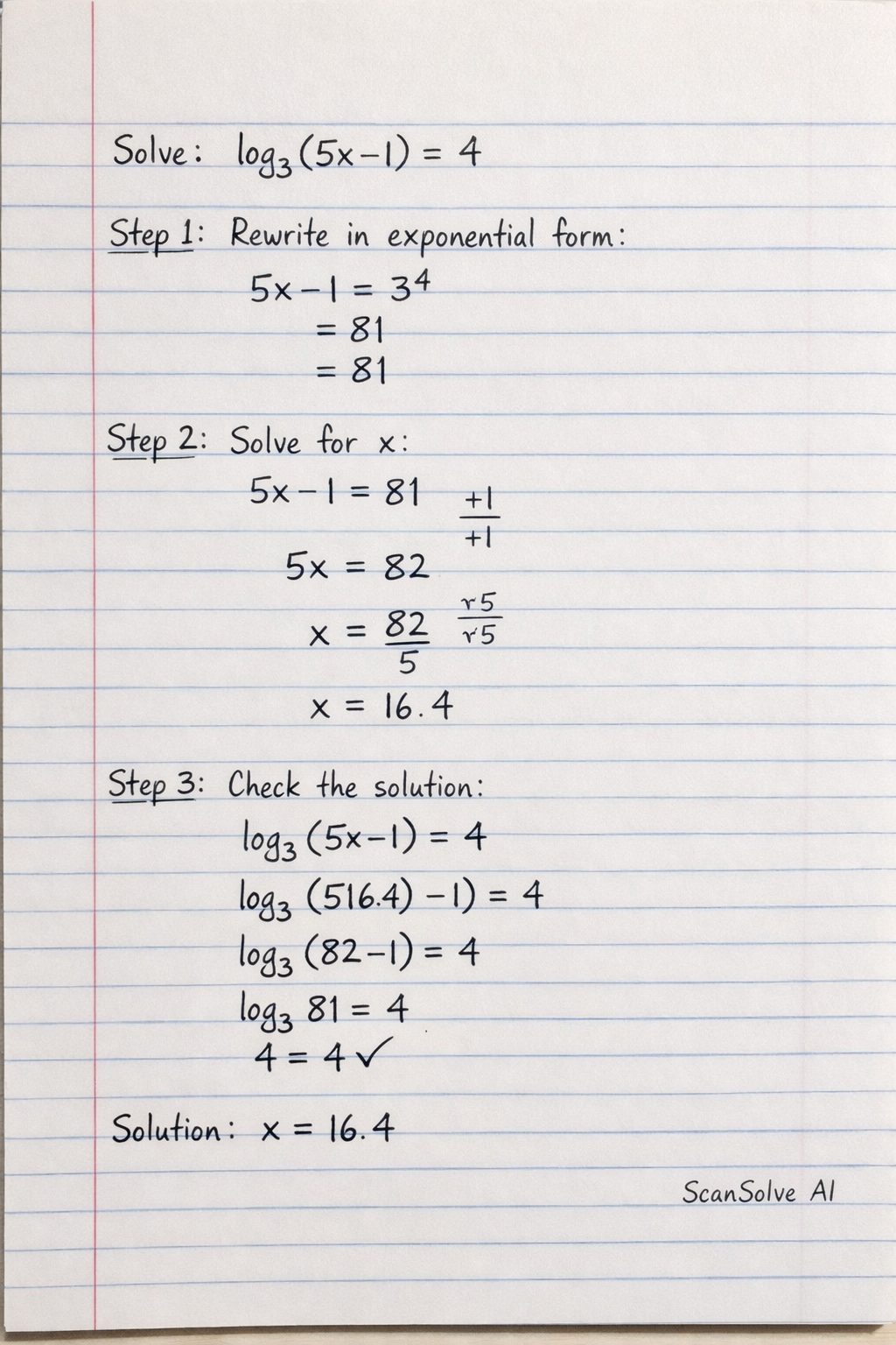 Handwritten step-by-step solution preview