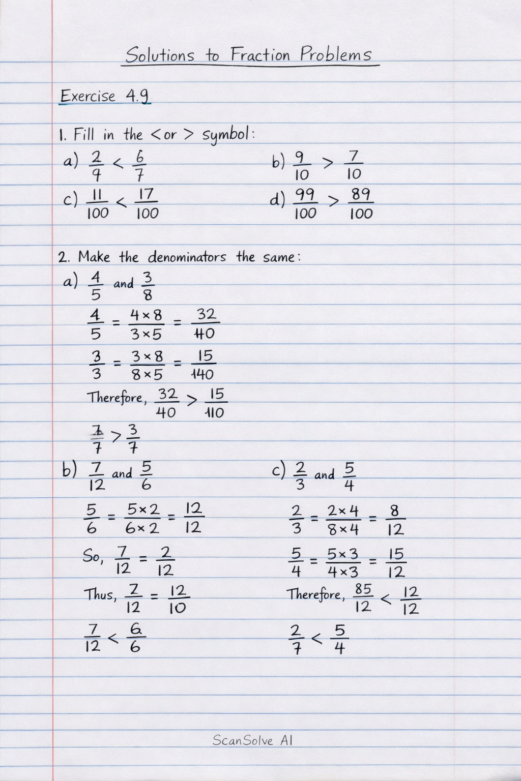 Handwritten step-by-step solution preview