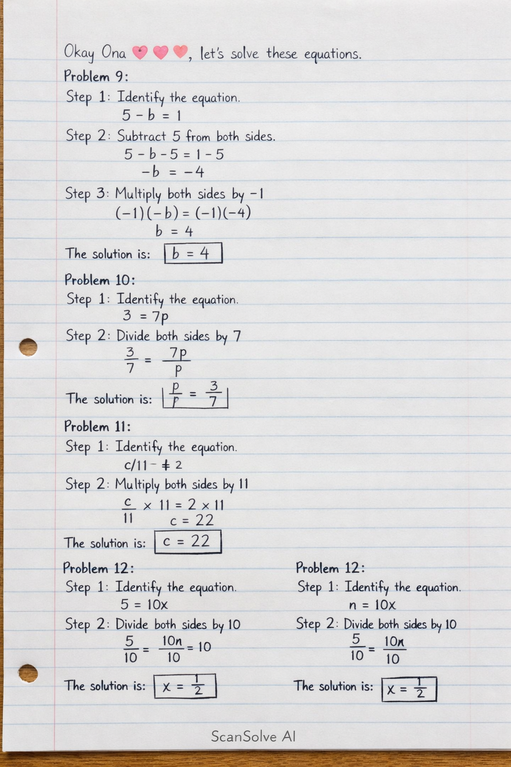 Handwritten step-by-step solution preview