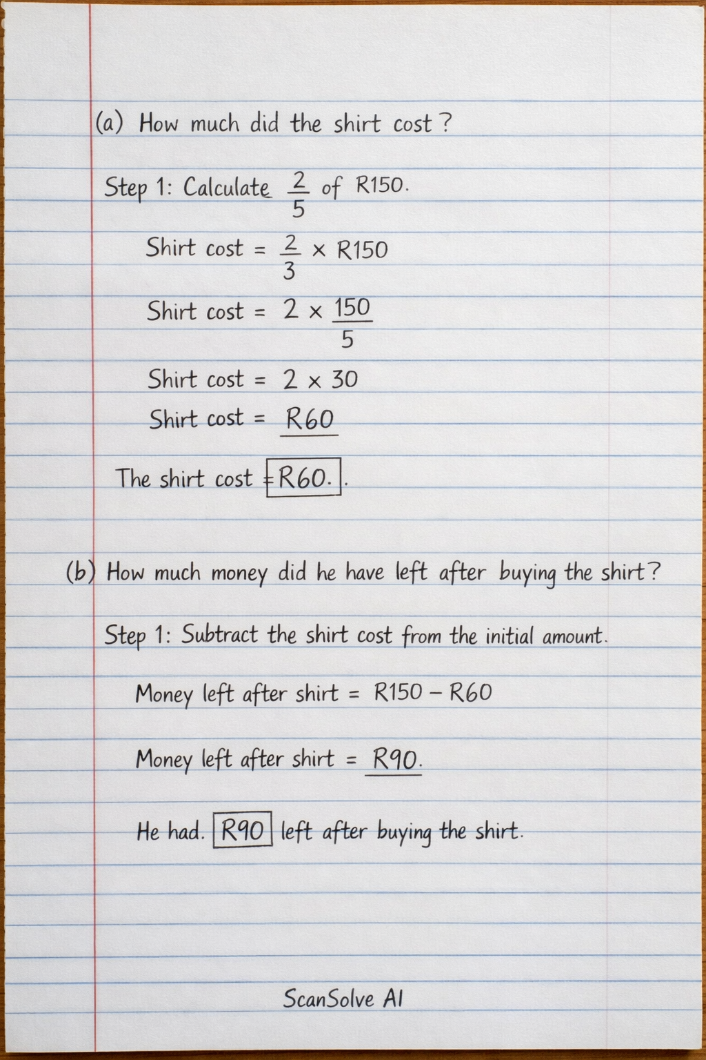 Handwritten step-by-step solution preview