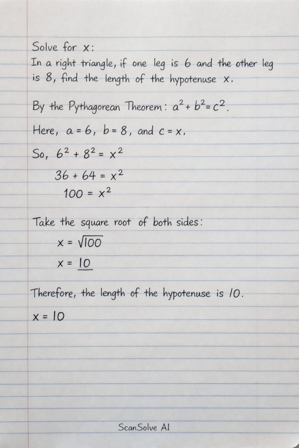 Handwritten step-by-step solution preview