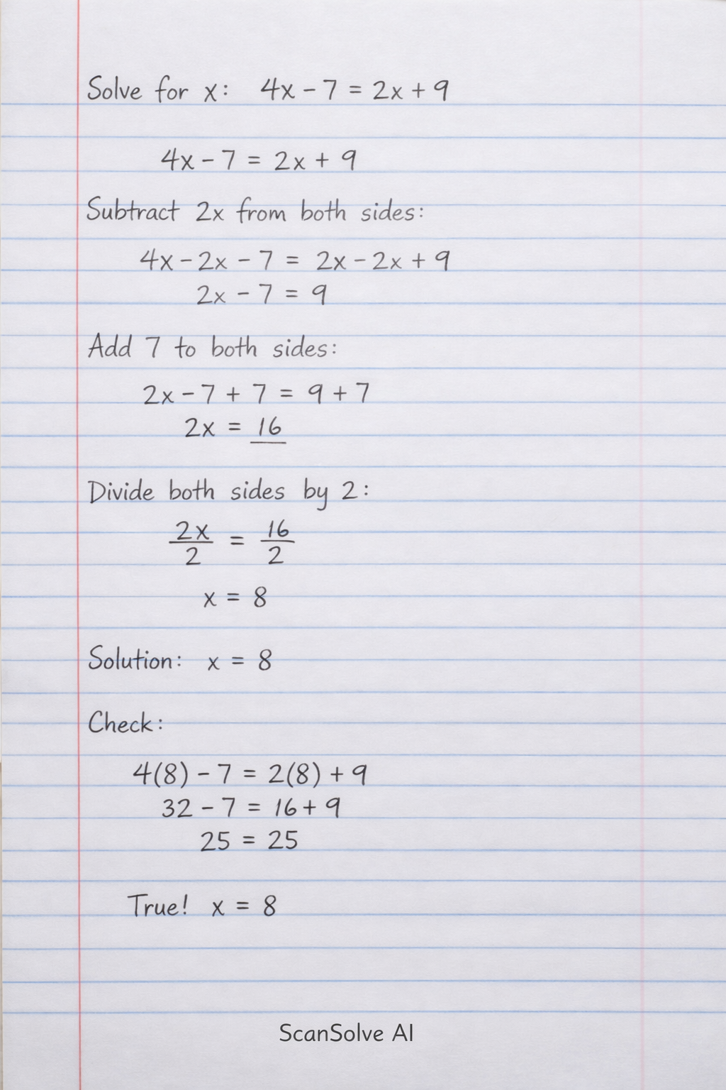 Handwritten step-by-step solution preview