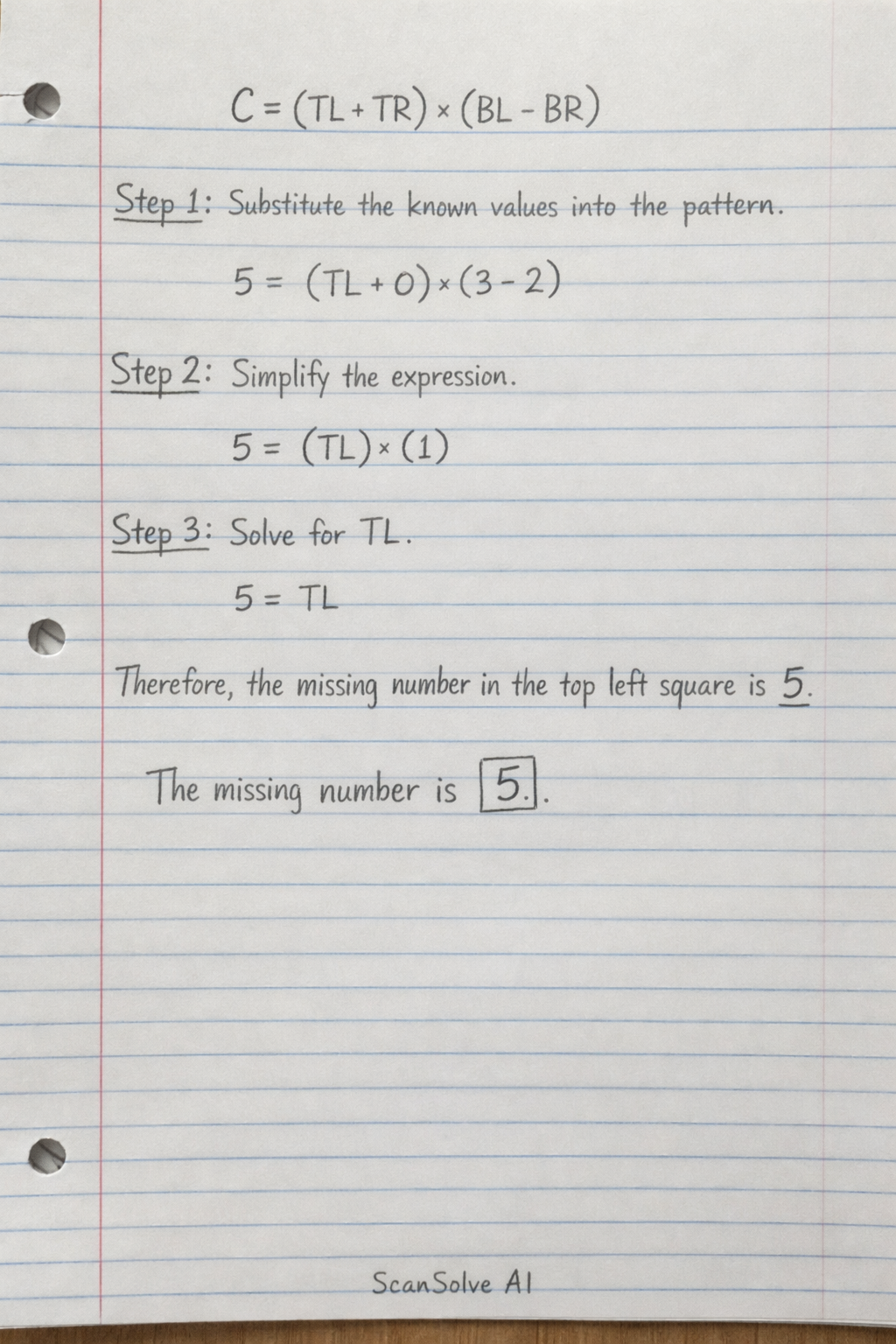 Handwritten step-by-step solution preview