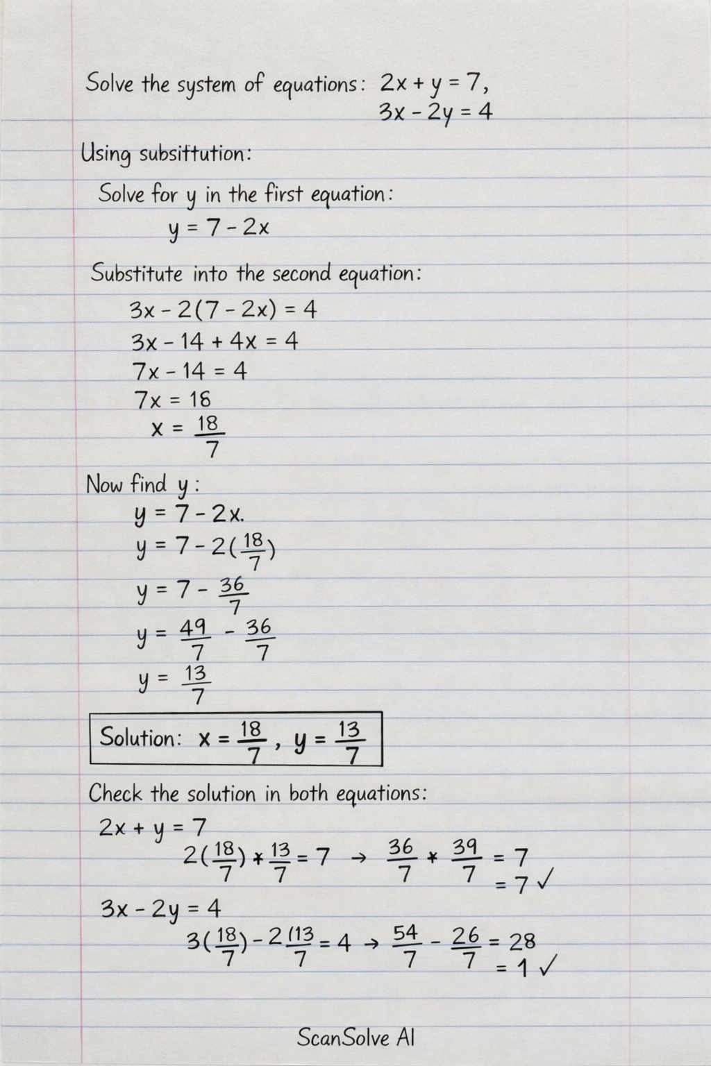 Handwritten step-by-step solution preview