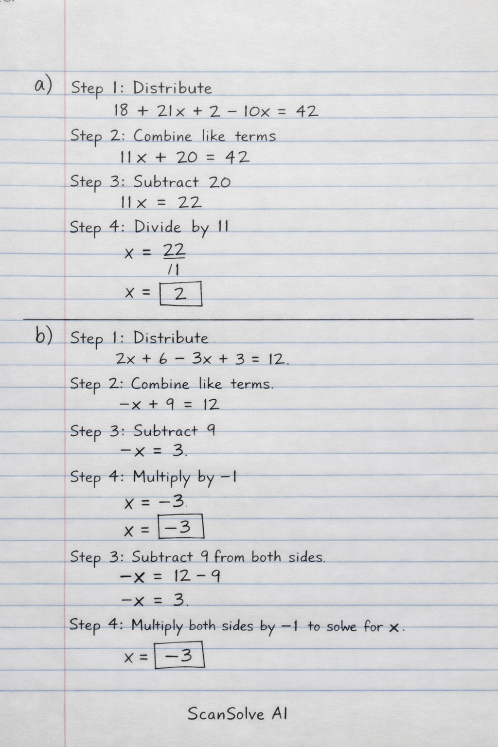 Handwritten step-by-step solution preview