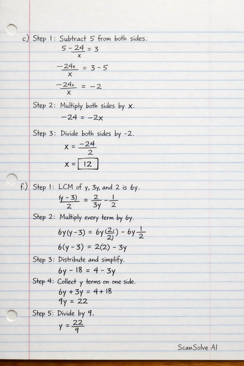 Handwritten step-by-step solution preview