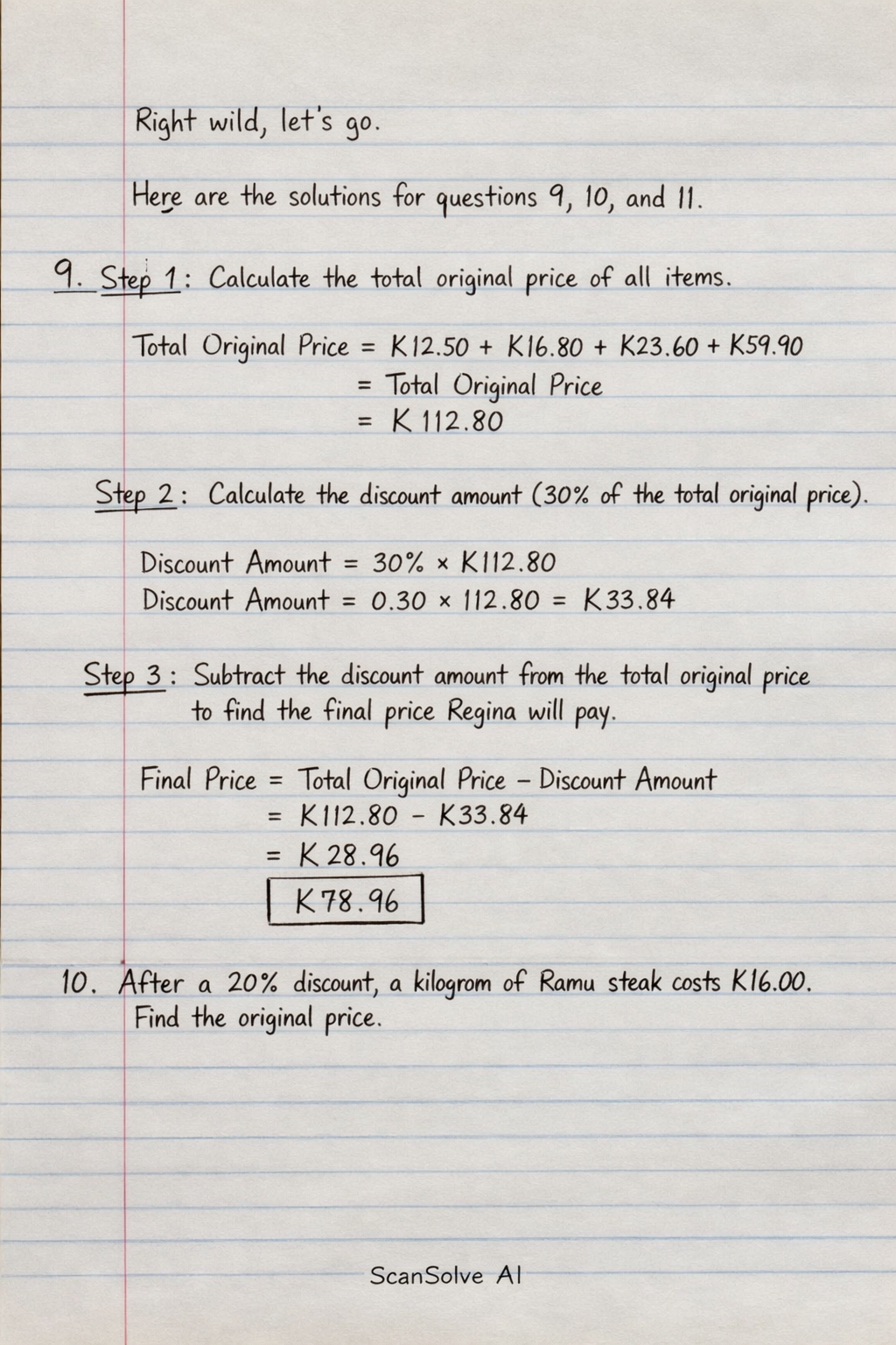 Handwritten step-by-step solution preview
