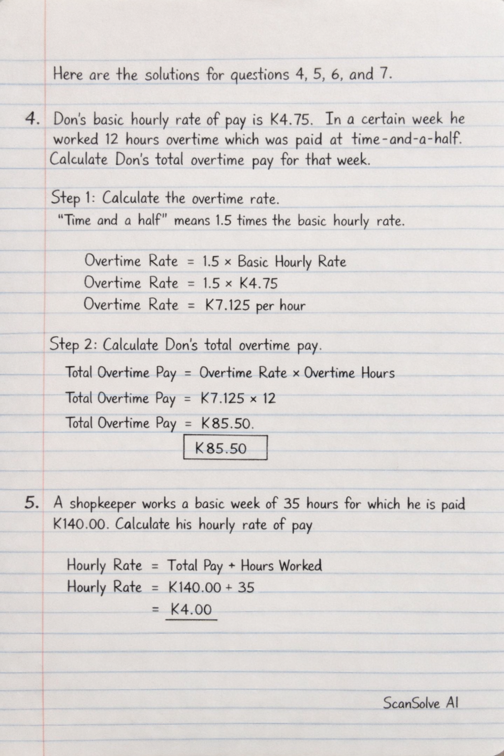 Handwritten step-by-step solution preview