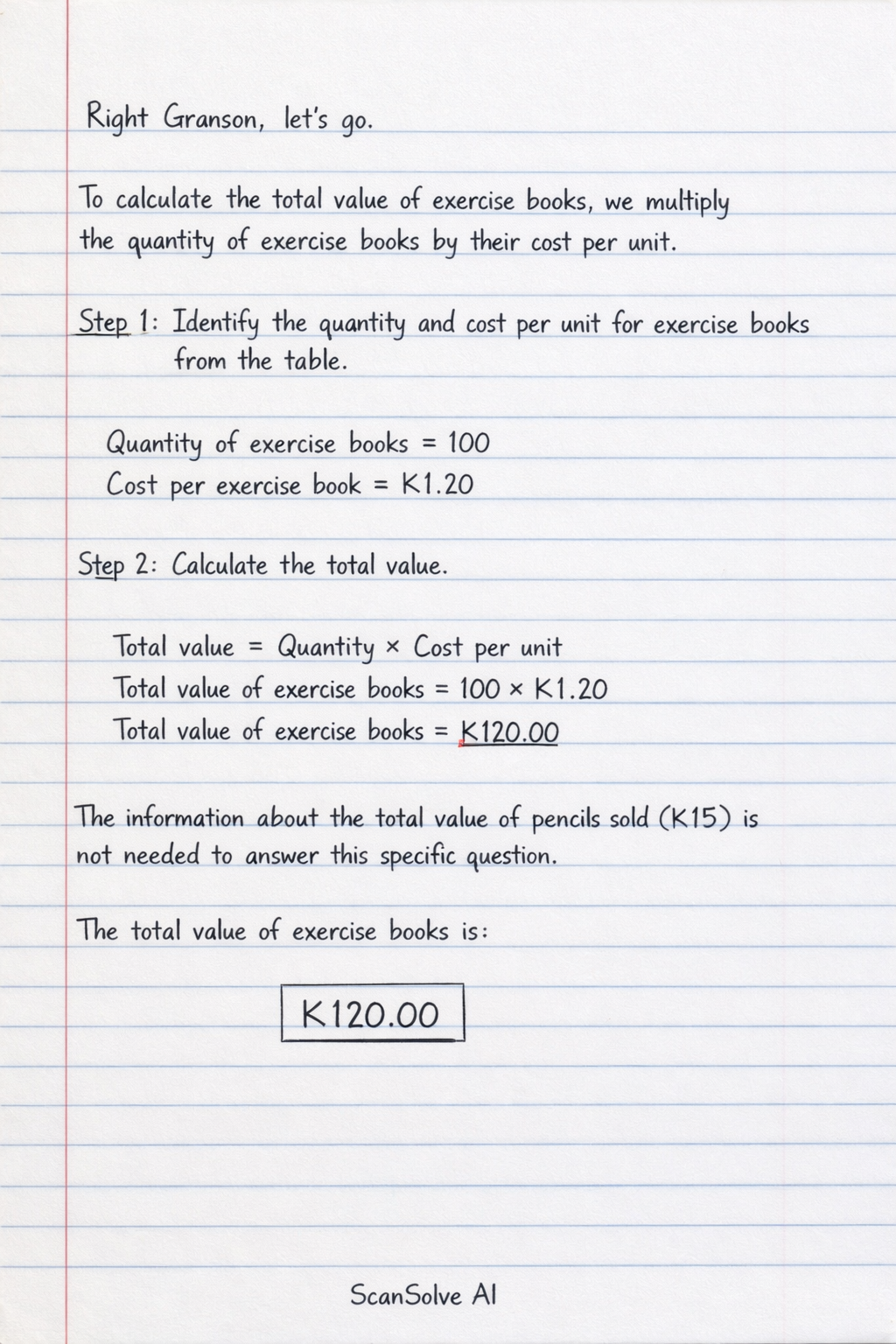 Handwritten step-by-step solution preview