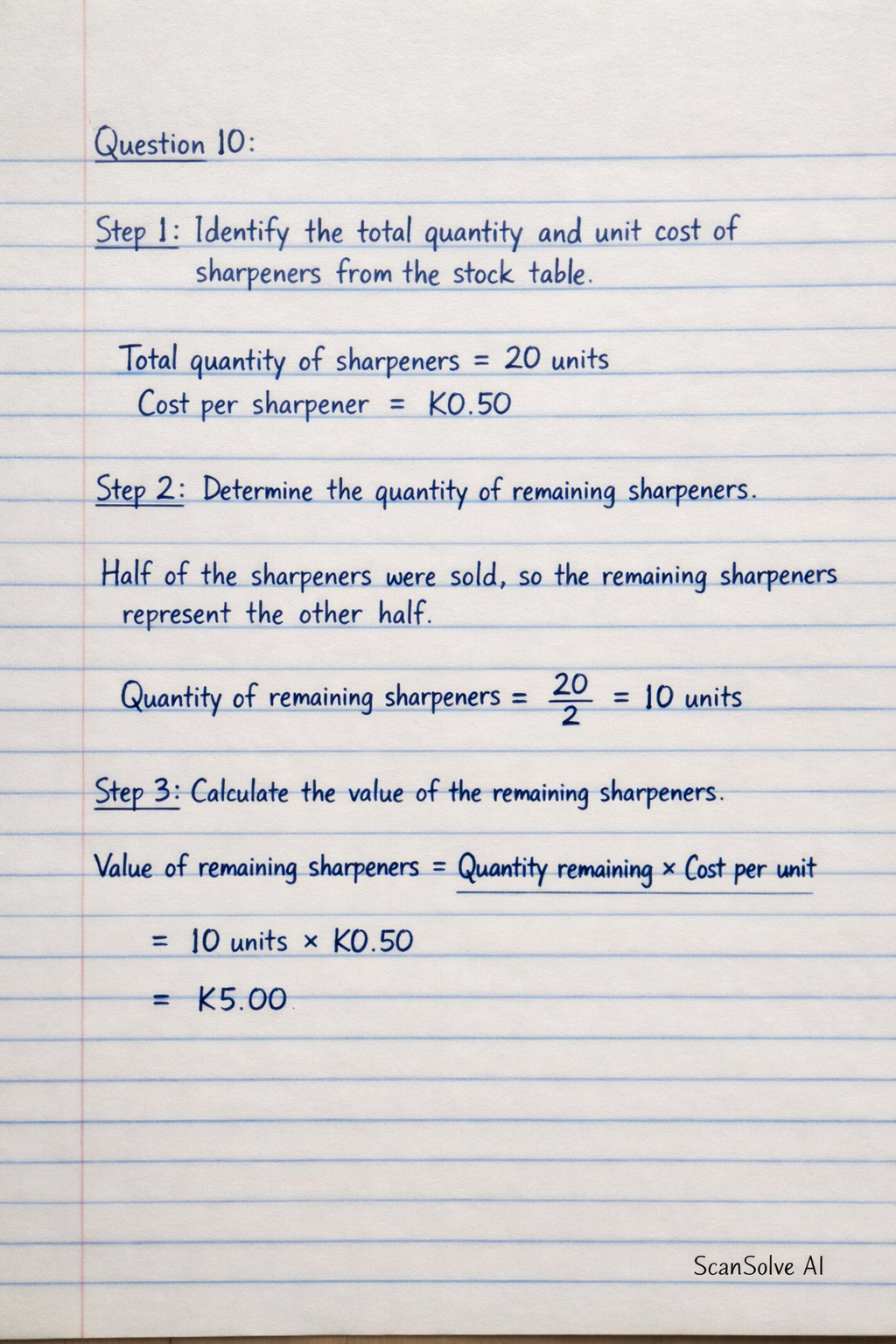 Handwritten step-by-step solution preview