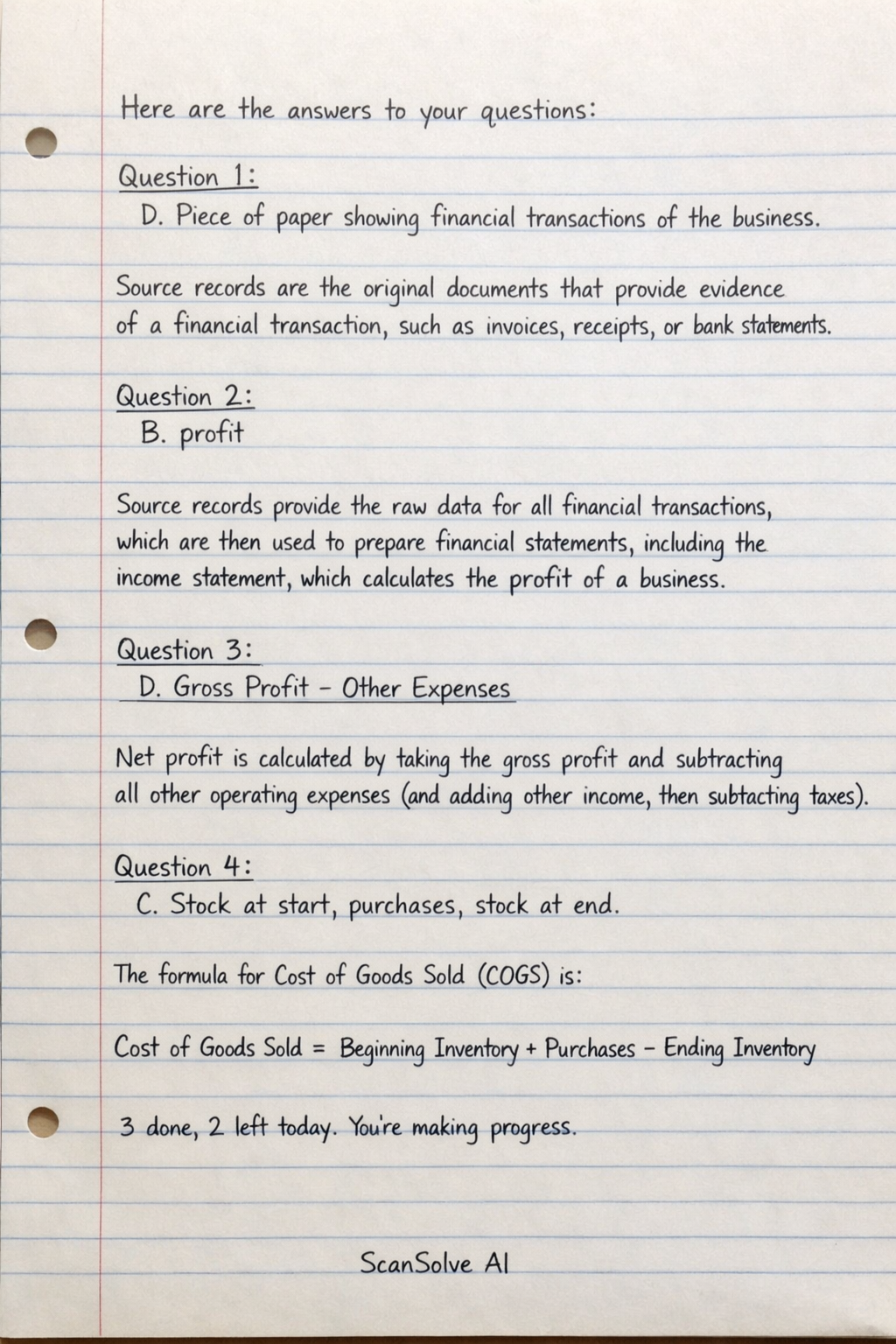 Handwritten step-by-step solution preview