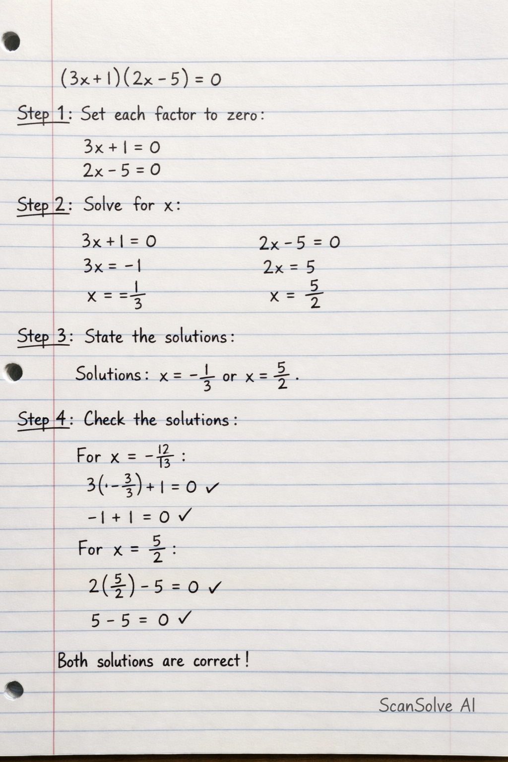 Handwritten step-by-step solution preview