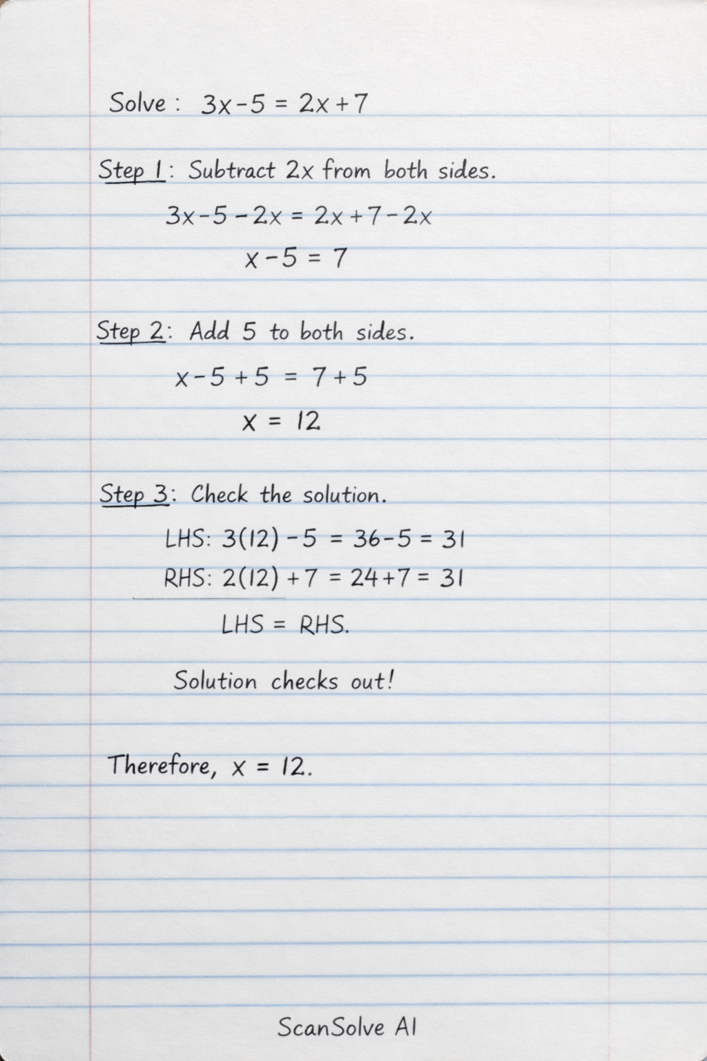 Handwritten step-by-step solution preview