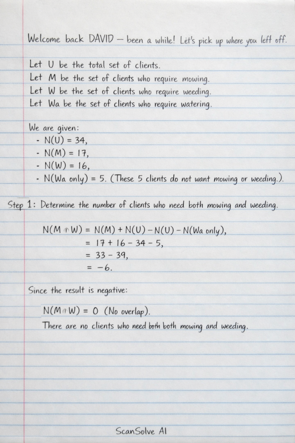 Handwritten step-by-step solution preview