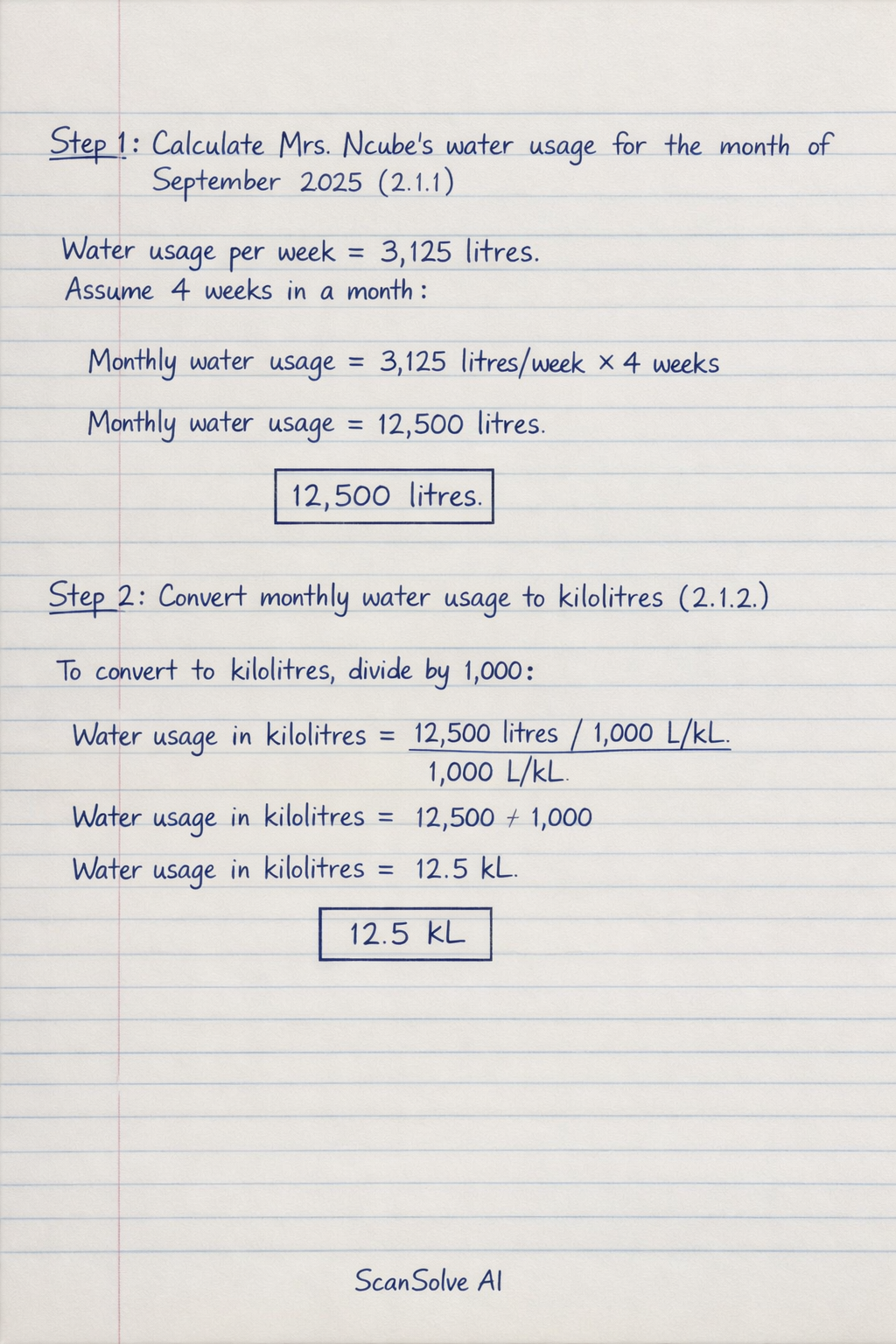 Handwritten step-by-step solution preview