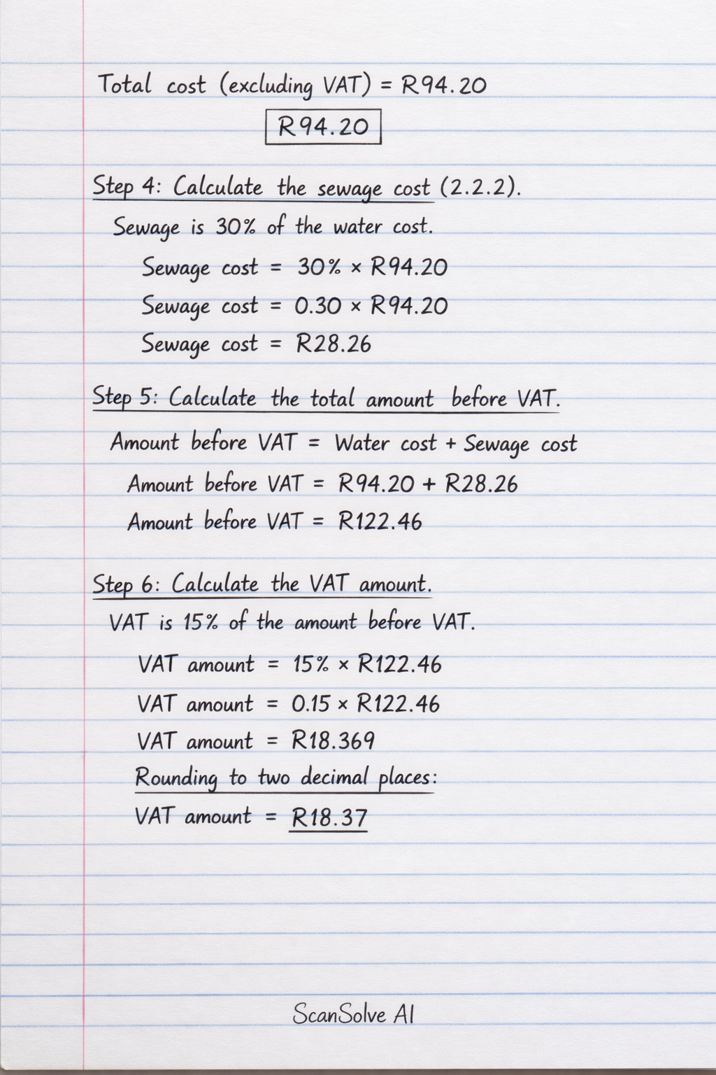 Handwritten step-by-step solution preview