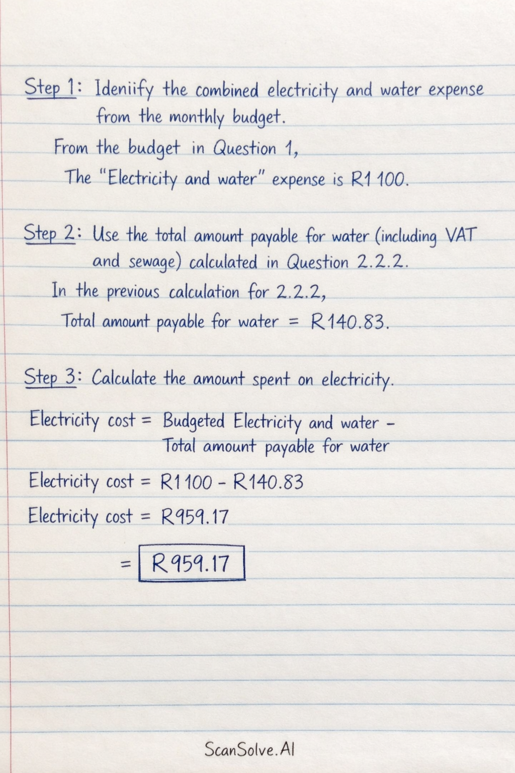 Handwritten step-by-step solution preview