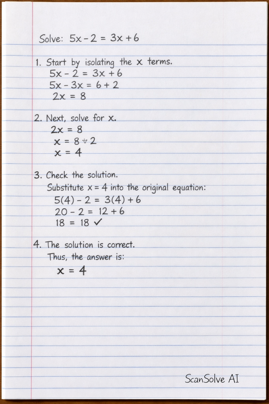 Handwritten step-by-step solution preview