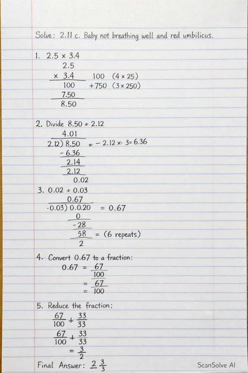 Handwritten step-by-step solution preview