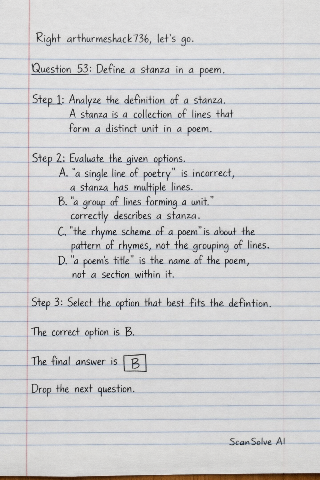 Handwritten step-by-step solution preview